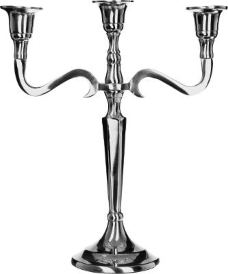 Sziqiqi Bougeoirs Chandeliers à 3 Branches, 29,5cm Chandeliers Bougeoirs En Métal Pour Halloween Table à Manger Table Basse Cheminée, Noir