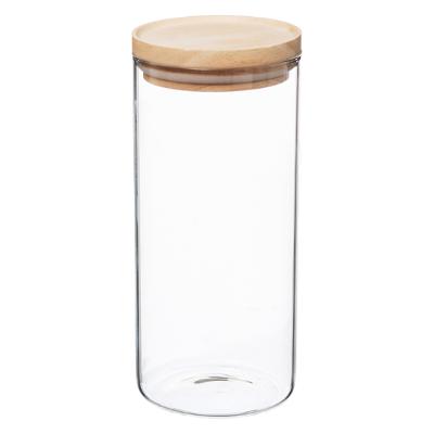 Pot en verre de 2 L avec couvercle, lot de 2, bocaux de conservation  hermétiques pour