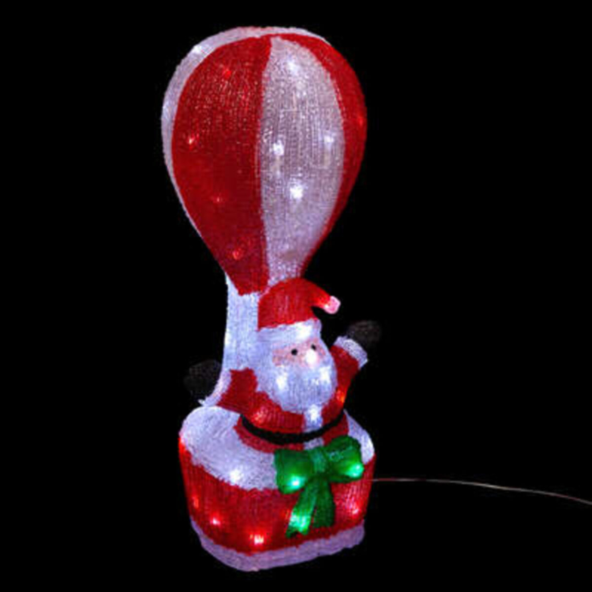 Père Noël lumineux dans sa montgolfière 878498 - Rony Déco