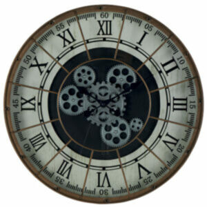 Horloge métal 48CM à mécanisme engrenage – Image 2