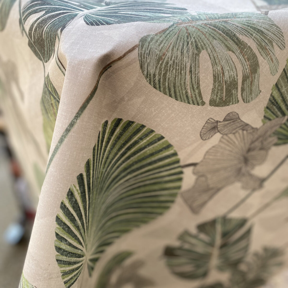 Nappe Exterieur Nappe Rectangulaire Anti-taches Gamusi - 160x180cm - Coton/ Polyester - Rayures Jaunes Tissu Imperméable Extérieur