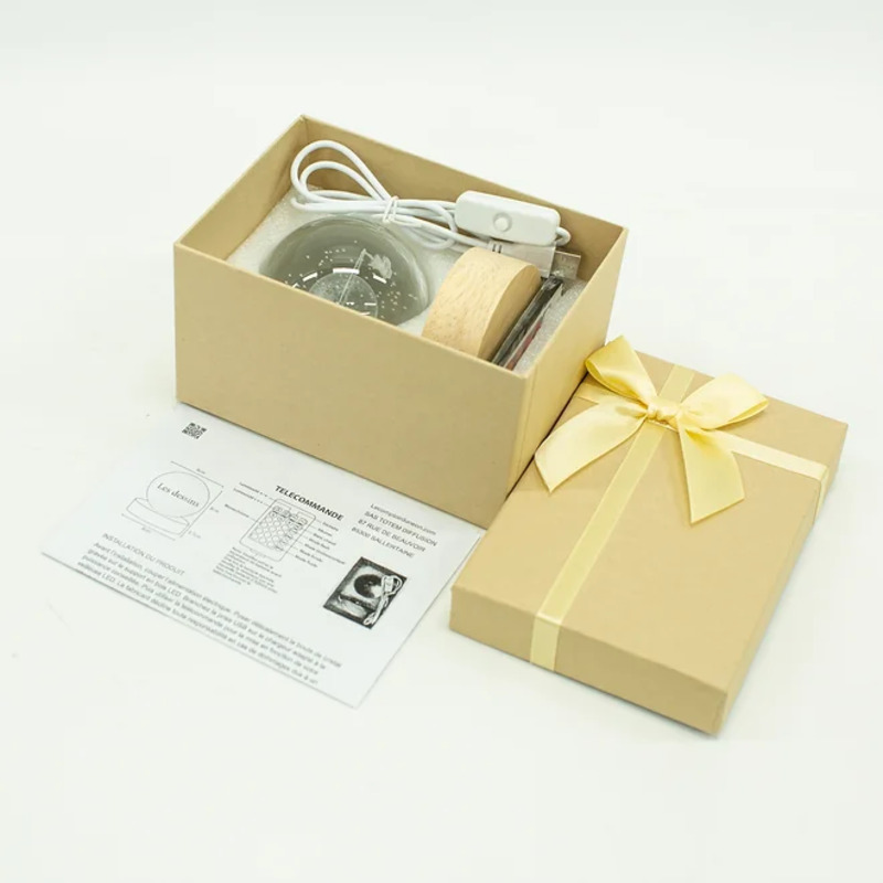 VEILLEUSE VERRE GRAVÉE 3D "PISENLIT" – Image 2