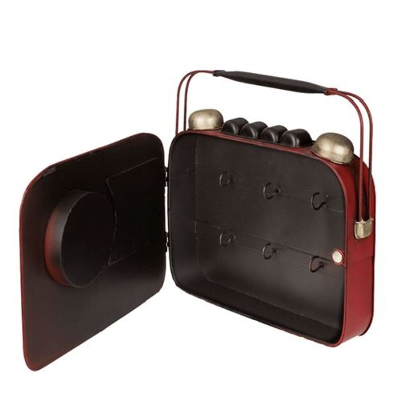 BOITE A CLÉS MÉTAL POSTE DE RADIO VINTAGE HORLOGE – Image 3