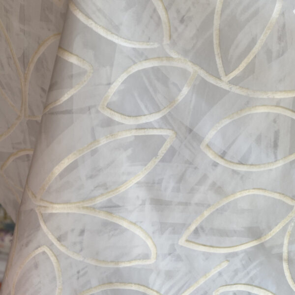 Toile cirée sur mesure en 140cm - ARABESQUE GRIS – Image 2
