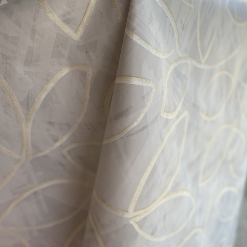 Toile cirée sur mesure en 140cm - ARABESQUE GRIS – Image 5
