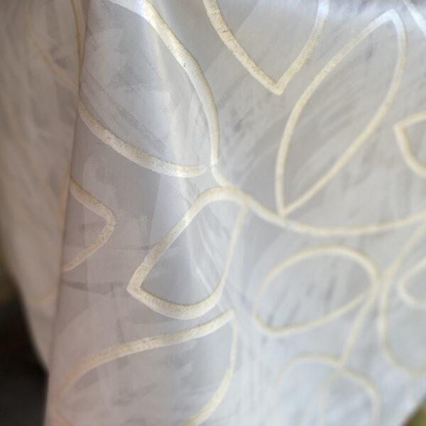 Toile cirée sur mesure en 140cm - ARABESQUE GRIS