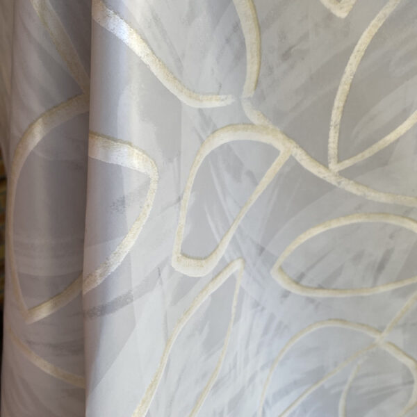 Toile cirée sur mesure en 140cm - ARABESQUE GRIS – Image 3