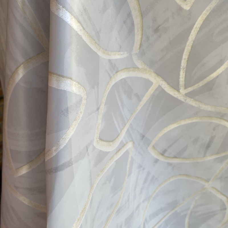 Toile cirée sur mesure en 140cm - ARABESQUE GRIS – Image 3