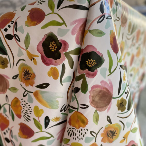 Toile cirée sur mesure en 140cm - FLOWERS ALL OVER