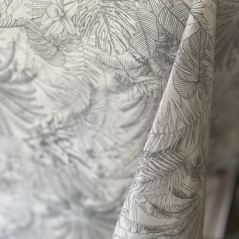 Toile cirée sur mesure en 140cm - JUNGLE VERT – Image 3