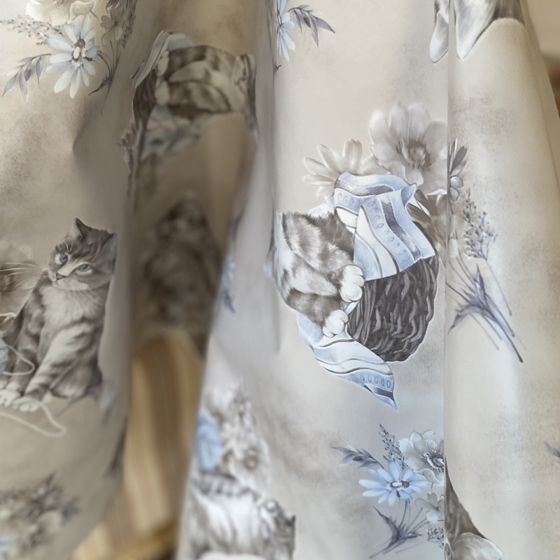 Toile cirée sur mesure en 140cm - LES CHATS GRIS – Image 5