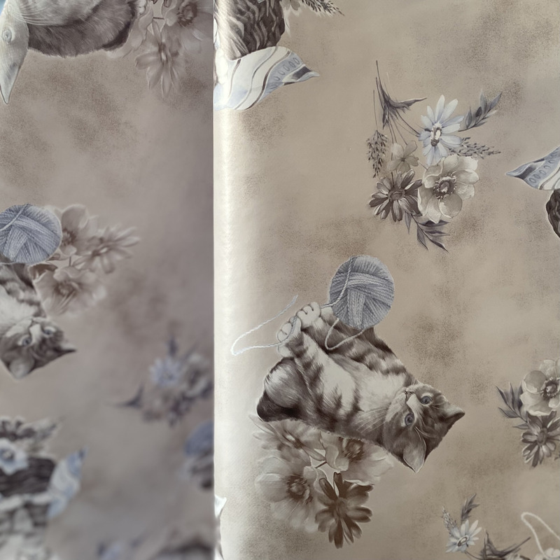 Toile cirée sur mesure en 140cm - LES CHATS GRIS – Image 4
