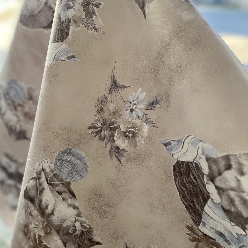 Toile cirée sur mesure en 140cm - LES CHATS GRIS – Image 3