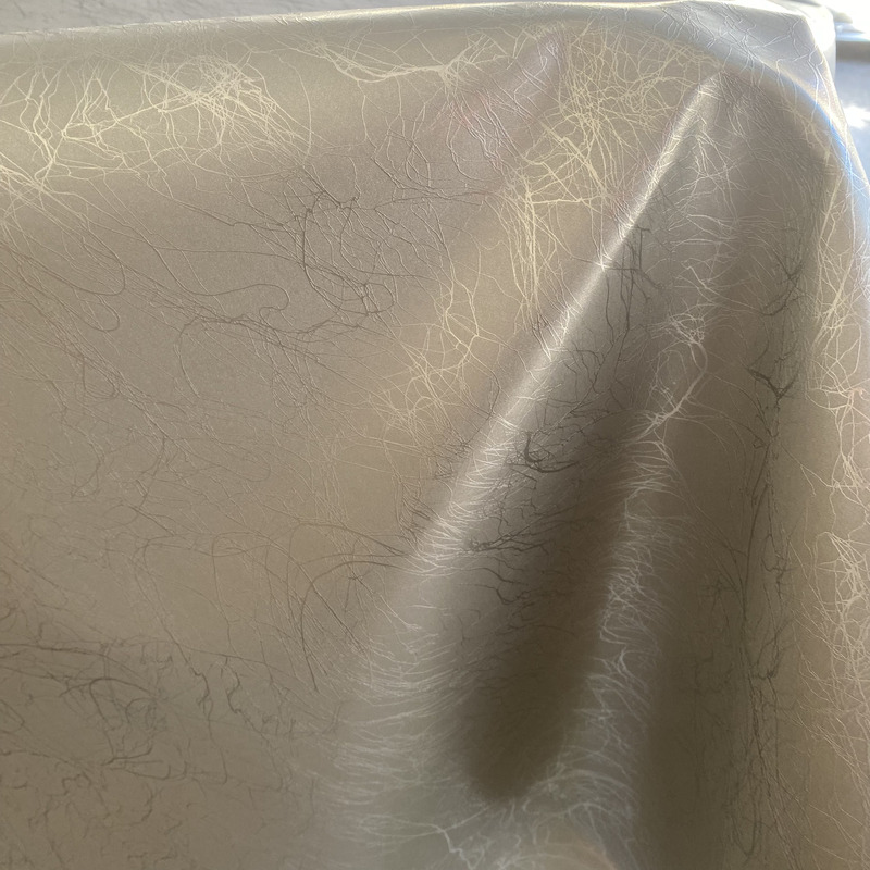 Toile cirée grand luxe "Polyline" sur mesure en 140cm - MARBRE ARGENT – Image 4