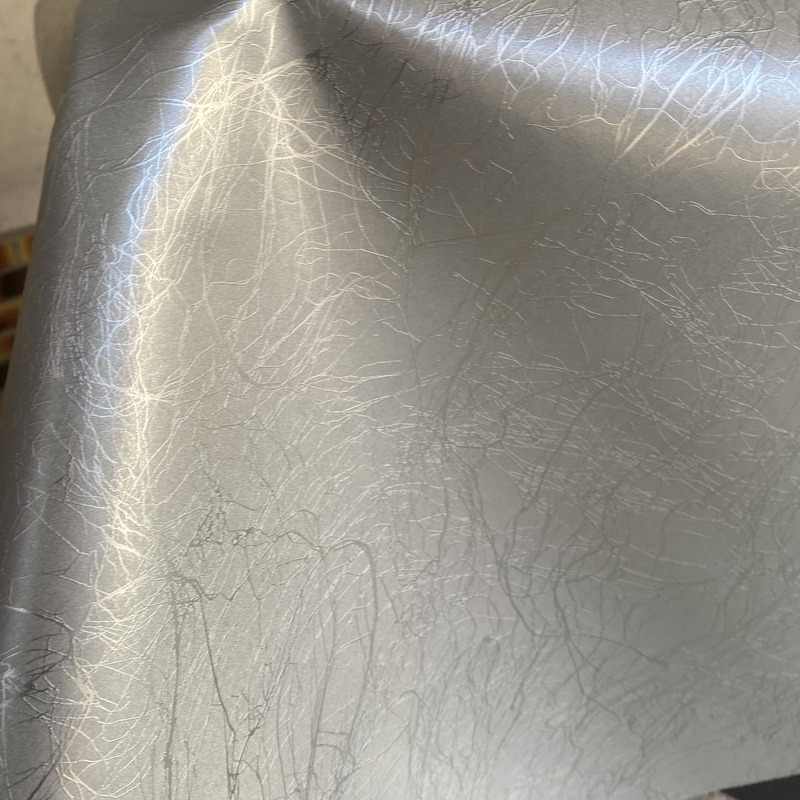 Toile cirée grand luxe "Polyline" sur mesure en 140cm - MARBRE ARGENT – Image 3