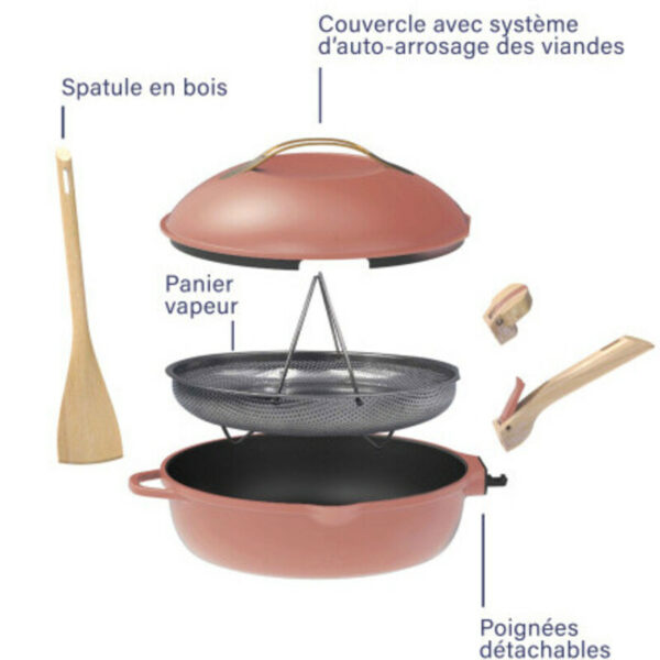LA FABULEUSE poêle ⌀28 Pivoine 1 à 8 personnes – Image 3