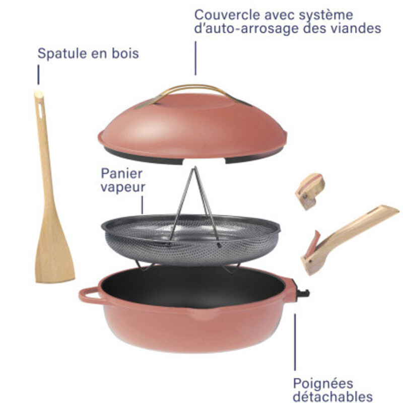 LA FABULEUSE poêle ⌀24 Pivoine 1 à 4 personnes – Image 4