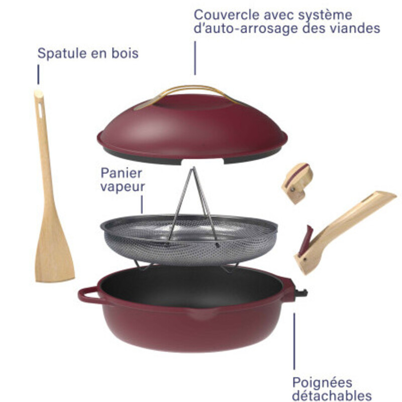 LA FABULEUSE poêle ⌀28 Rubis 1 à 8 personnes – Image 2