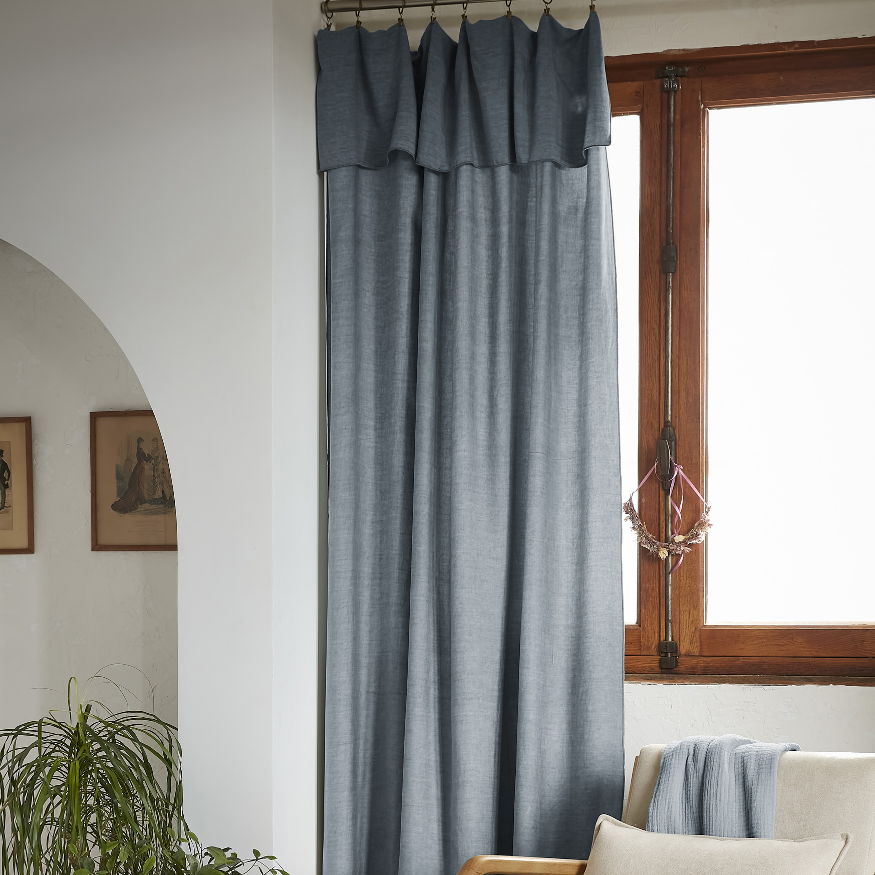 RIDEAU 8 ANNEAUX AJUSTABLE LYOCELL L'EFFET PAPILLON – Image 8