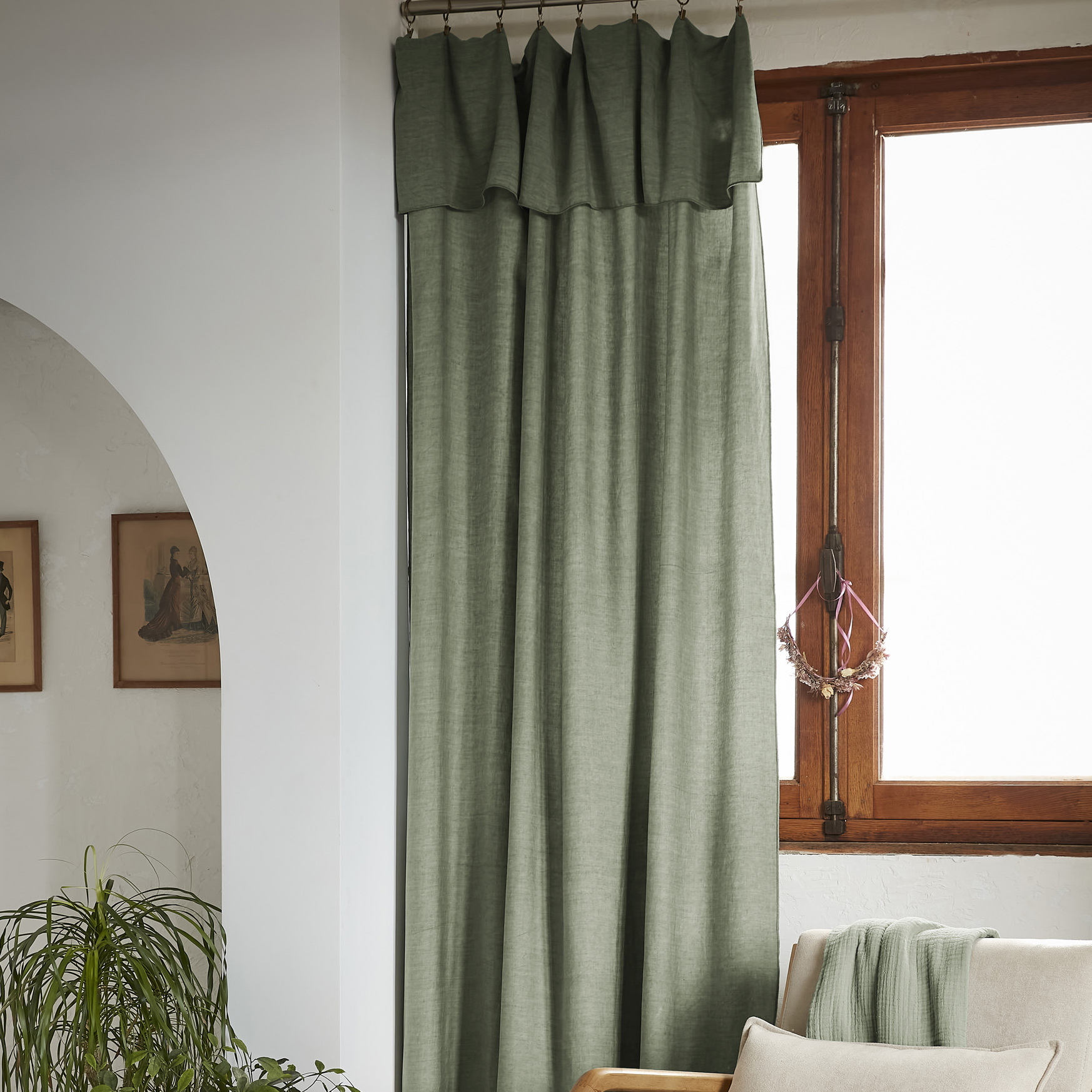 RIDEAU 8 ANNEAUX AJUSTABLE LYOCELL L'EFFET PAPILLON – Image 9