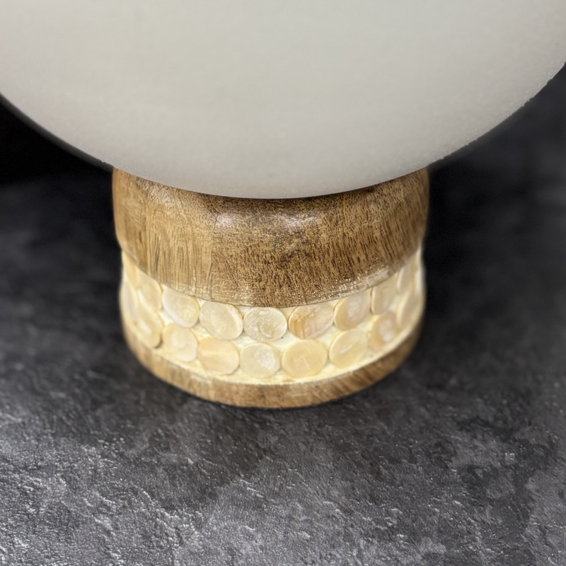 Coupe à fruit pied en bois diam 18cm – Image 3