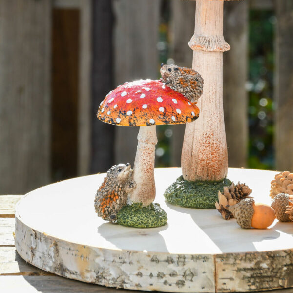 Champignon céramique et ses deux hérissons