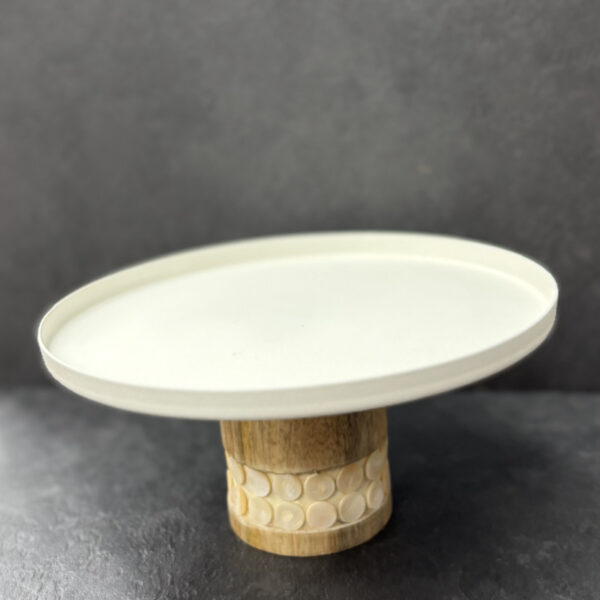 Plat à tarte pied en bois diam 18cm