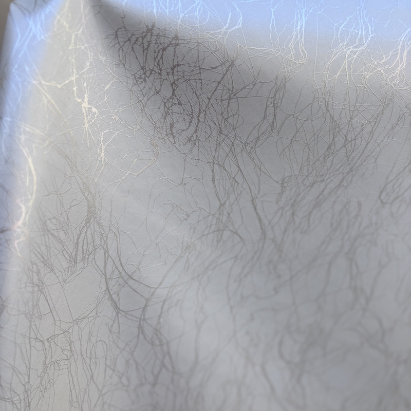 Toile cirée grand luxe "Polyline" sur mesure en 140cm - MARBRE BLANC – Image 2