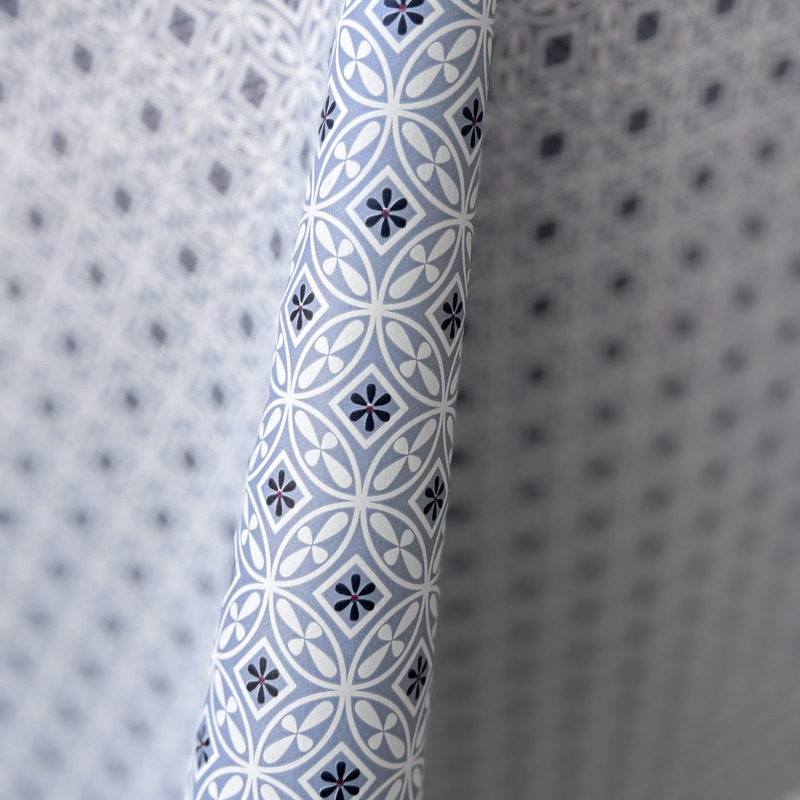 Toile cirée sur mesure en 140cm - CUBA BLEU – Image 4