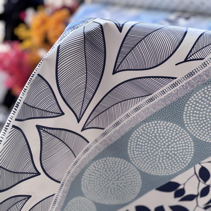 Toile cirée sur mesure en 140cm - KOYO BLEU – Image 2