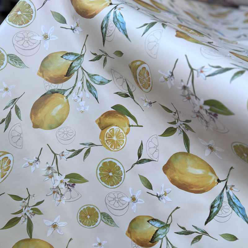 Toile cirée sur mesure en 140cm - LEMON – Image 2