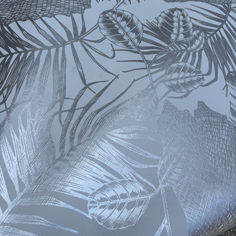 Toile cirée sur mesure en 140cm - PALM silver – Image 2