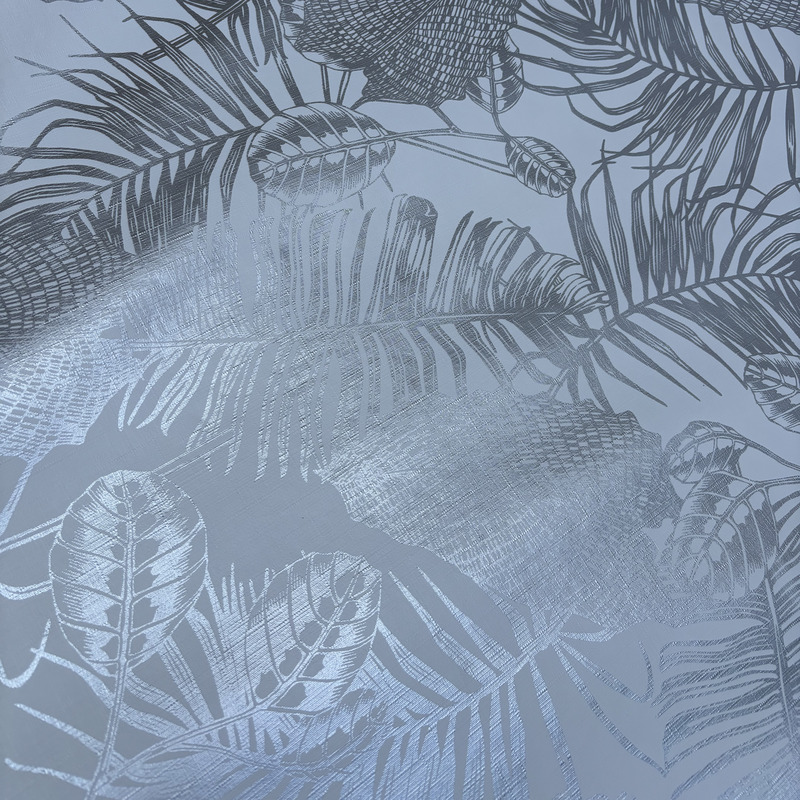 Toile cirée sur mesure en 140cm - PALM silver – Image 3